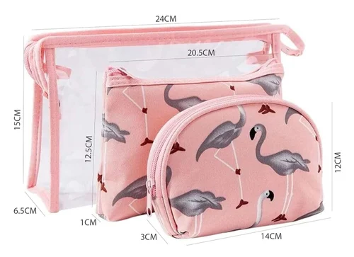 Make-up/toilettasje - stof/nylon/plastic/riet