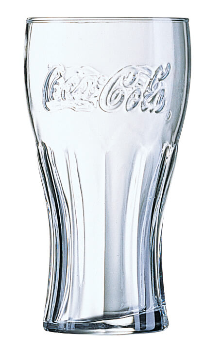 [prijs102] Glas - Coca Cola (gewoon/reliëf)