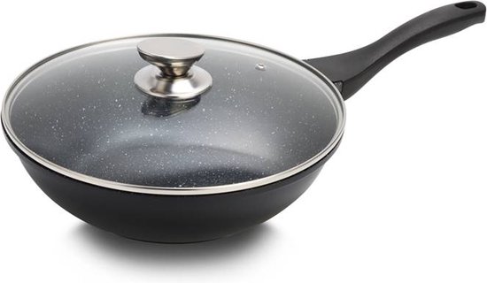 Braadpan / wok met deksel (Merkloos)
